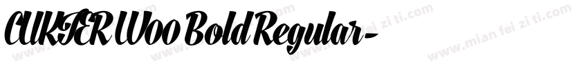 CUKIER W00 Bold Regular字体转换